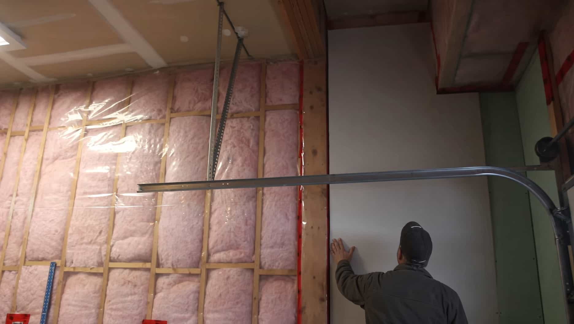Fire-rated drywall installed on a garage ceiling in a Colorado Springs home