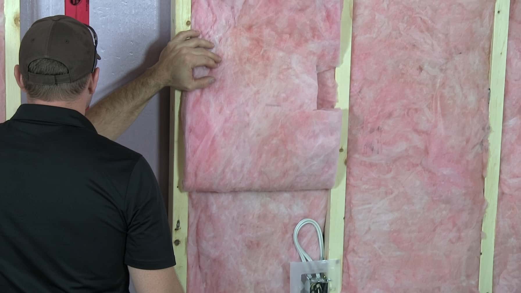 Insulation installed in wall framing before drywall in a Colorado Springs home