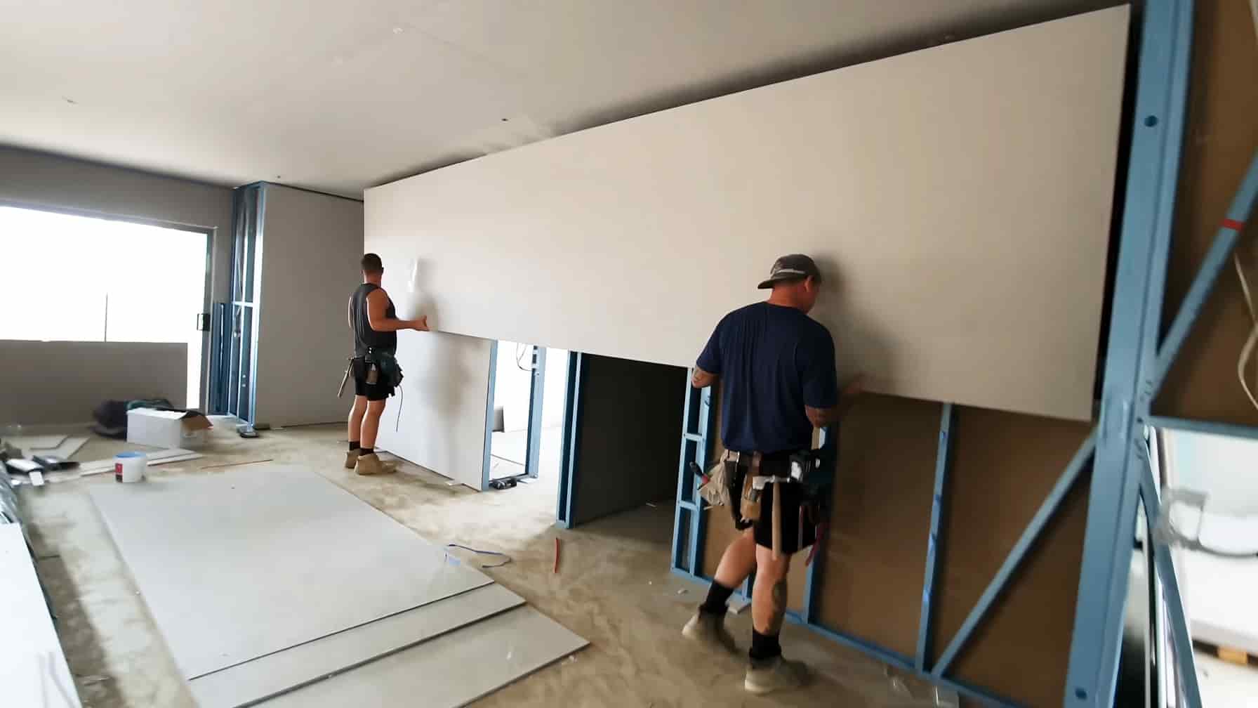 Drywall build-out in a Colorado Springs retail storefront